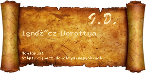 Ignácz Dorottya névjegykártya